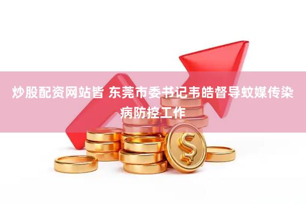 炒股配资网站皆 东莞市委书记韦皓督导蚊媒传染病防控工作