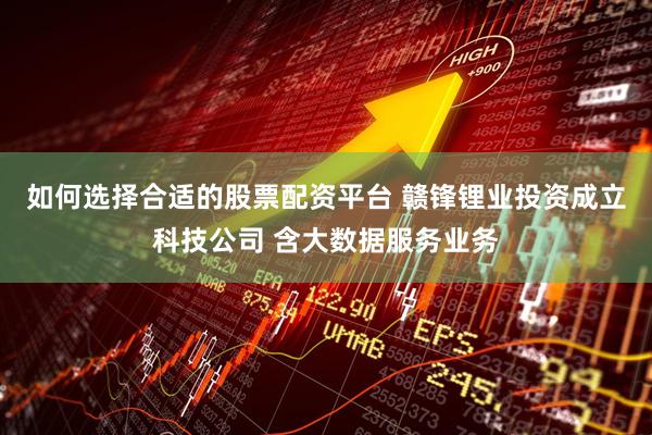 如何选择合适的股票配资平台 赣锋锂业投资成立科技公司 含大数据服务业务