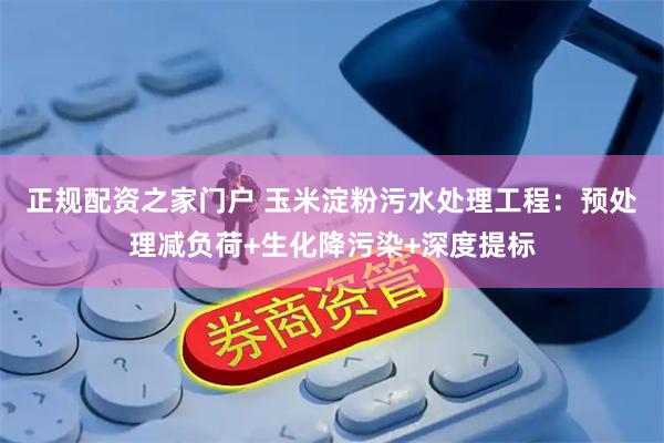 正规配资之家门户 玉米淀粉污水处理工程：预处理减负荷+生化降污染+深度提标