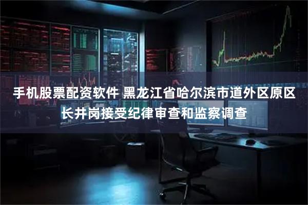 手机股票配资软件 黑龙江省哈尔滨市道外区原区长井岗接受纪律审查和监察调查
